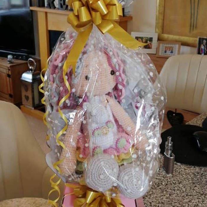 Handmade Hand Stitched Rosie Doll Teddy