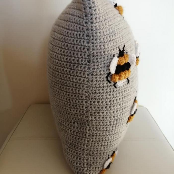 Handmade, Hand Stitched Bumblebee Soft Cushions